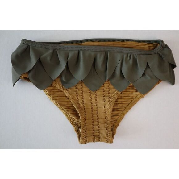 Konges Sløjd KS4050 Girl's Sz 5-6Y Bone Brown Pineapple 2-pc Bathing Suit - Picture 4 of 11